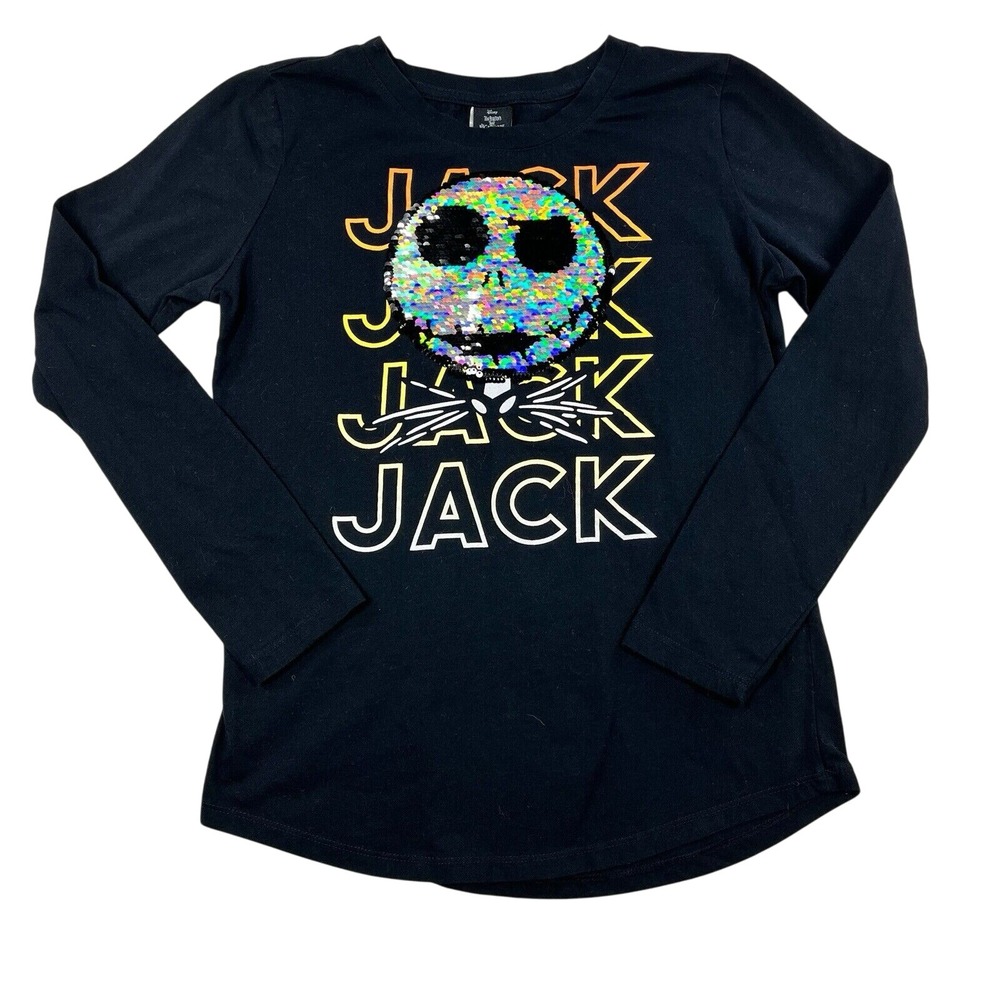 The Nightmare Before Christmas Jack Skellington‎ Sequin Long Sleeve Shirt